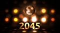 2045 New Years Eve Celebration Background Spinning Disco Ball Nightclub