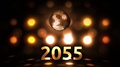2055 New Years Eve Celebration Background Spinning Disco Ball Nightclub