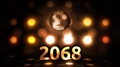 2068 New Years Eve Celebration Background Spinning Disco Ball Nightclub