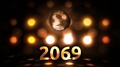 2069 New Years Eve Celebration Background Spinning Disco Ball Nightclub