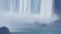 Scenic Shot Of Touristic Boat Cruising To The Horseshoe Falls In New York, Usa