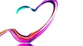 Colorful Ink Splash Forming In Love Heart Shape