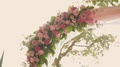 Pink Wedding Flower Arch Decoration With Roses And Carnations.