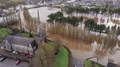 Aerial Video Of Town Affected By Floods