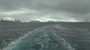 Cruise Ship Water Trace Behind Ship In Northern Norway