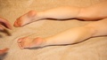 Massage Of The Female Foot, Hands Of The Masseur Of The Man,