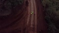 Aerial Over Kenya Runners And Olympic Athletes Training On A Dirt Road In Ngong