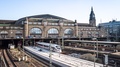 Hamburg Main Station Hyperlapse With Trains On A Sunny Day