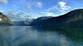 Cruise Ship View Leaving The Fjord Ships Water Trace