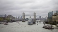 Tower Bridge The River Thames - Far Shot Boats Water London England Uk 1080 Hd