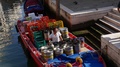 Venice, Italy, October 8 People Filling A Beverage Boat, Delivering Alcohol T