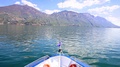 Boat Navigation In The Direction Of Bellagio. Lake Como