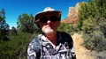 Close Up Mature Man Hiking Sedona Arizona