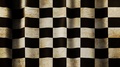 Chequered Racing Vintage Flag Waving In The Wind