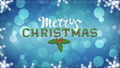 Winter Blue Banner Merry Christmas Card Animation