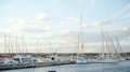 View Of Yacht Marine. Sailing Boats Docked In Harbor, Windy Day In Croatia.