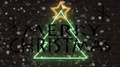 Neon Merry Christmas Tree Neon Sign Congratulation Banner With Star And
