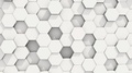 White Abstract 3d Hexagonal Seamless Looping Background