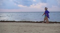 This Is A Video Of A Couple Walking On A Beach In Cancun, Mexico.
