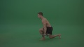 Bodybilding Exercises With Dumbbells Over Green Background
