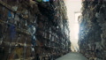 Factory Warehouse Full Of Garbage, Close Up.