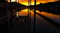 Sunset View Of Lake From A Boat Dock - Moving Forward