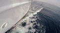 Travel And Tourism. Marine Yacht Ship Sailing On The Sea, Waves Diverge