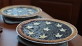 Rotating Camera Movement Around Two Americana Styled Us Flag Star Blueberry Pies