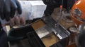 Barista Pouring Sugar Filling Stainless Steal Container Slow Motion Short