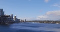 An Establishing Shot Of Coal Harbour With Vancouver City Centre And Canada