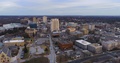 Aerial View Of Towson Maryland Skyline Moving Left To Right