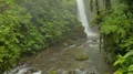 Low Aerial Of Scenic Waterfall In The Lush Green Jungle