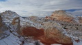 Snow On White Pocket Red Brain Rock Formations, Arizona