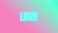 Heart Morphing In Word Love. Retro Neon. Purple Violet Animation Background