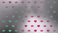 Heart Pattern Morphing In Word Love. Retro Neon. Animation Background.