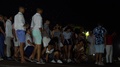 Students Taking A Group Photo & Having Fun At Night In Barranquilla, Colombia