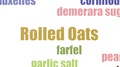Rolled Oats Wordcloud Animated Isolated On White
