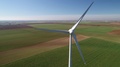 Aerial Footage Of Wind Turbines In A Field, France