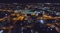 Pond5 Aerial view of the flint michigan skyline at night 4