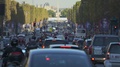 Paris Cityscape. Heavy Traffic On Champs Elysees At Sunset - Paris, France