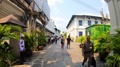 People Walking In Speed Motion Hyperlapse In To Grand Palace Temple