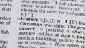 Church, Pencil Pointing Definition, Building And Christianity Faith Institution