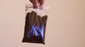 Transparent Bag With Brown Powder
