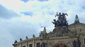 The Famous Quadriga On The Roof Of The Opera Semper In Dresden Close-Up.