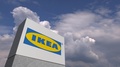 Ikea Logo Against Sky Background, Editorial Animation