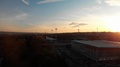 Pond5 Aerial: drone shot revealing crystal palace football stadium at sunset