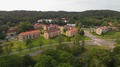 Aerial Video With Beautiful Lighting Showing Some Apartment Buildings In