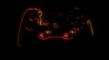 Neon Icon Of Joystick. Wireless Gamepad Consisting Of Neon Outlines. Neon Gaming