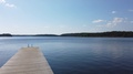 Long Wooden Pier And Beautiful Lake Saimaa, Finland
