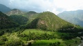 Drone Over Rice Fields In Nepal, South East Asia. Beautiful View On Valley